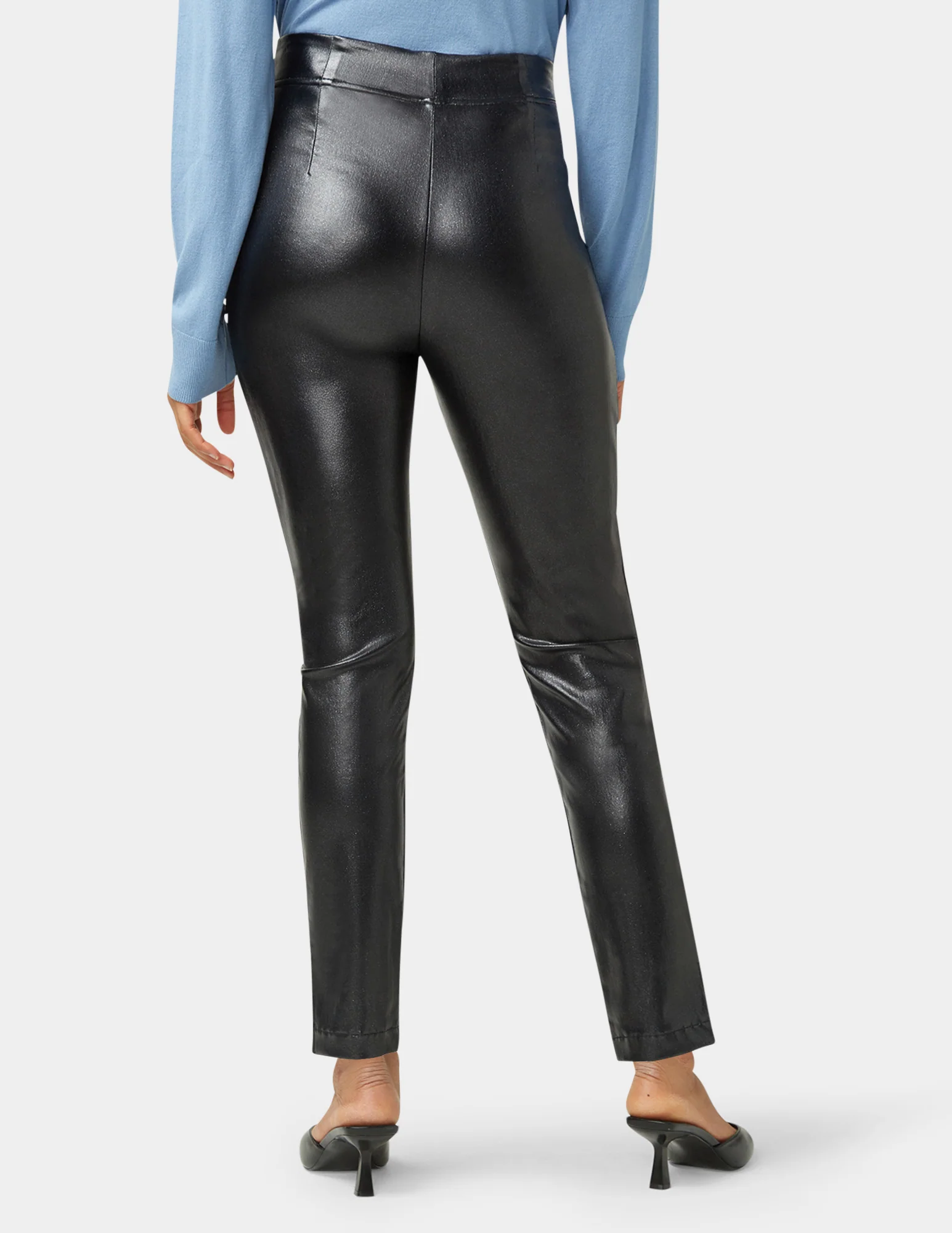 Coated Hi-Rise Cigarette Pant