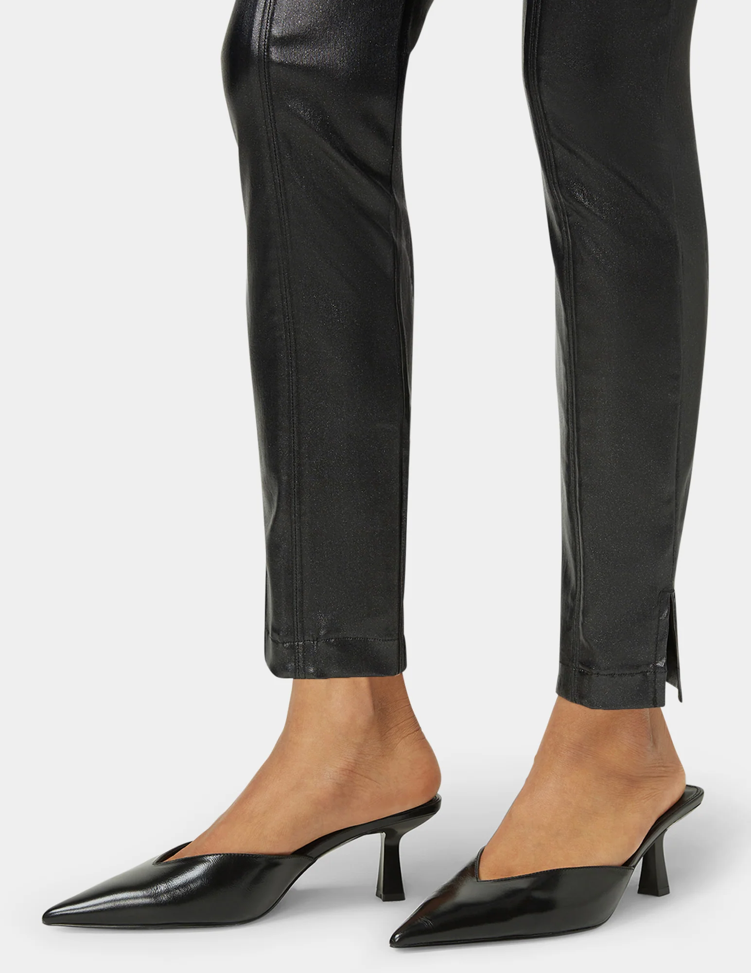 Coated Hi-Rise Cigarette Pant