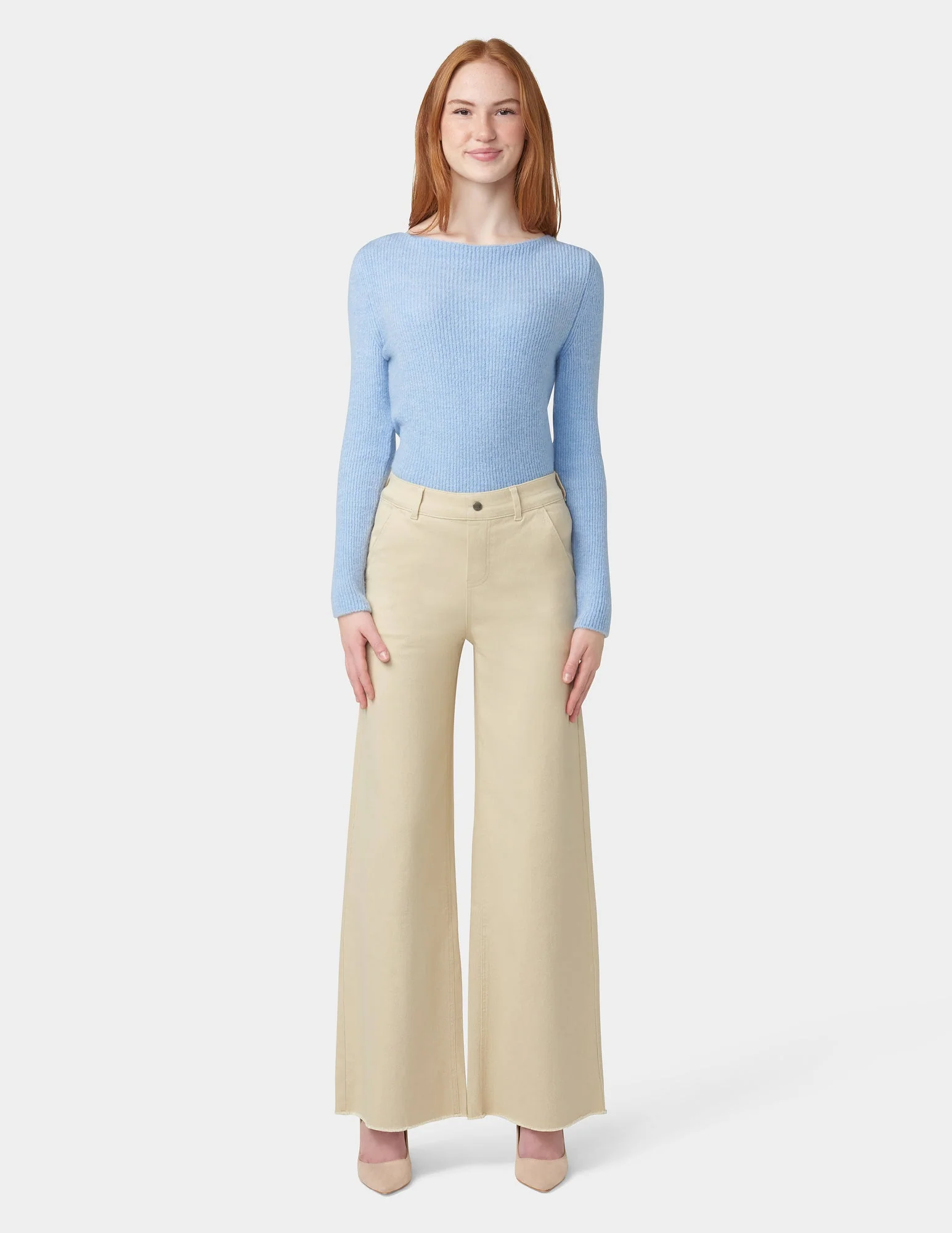 Frayed Edge Wide Leg Denim