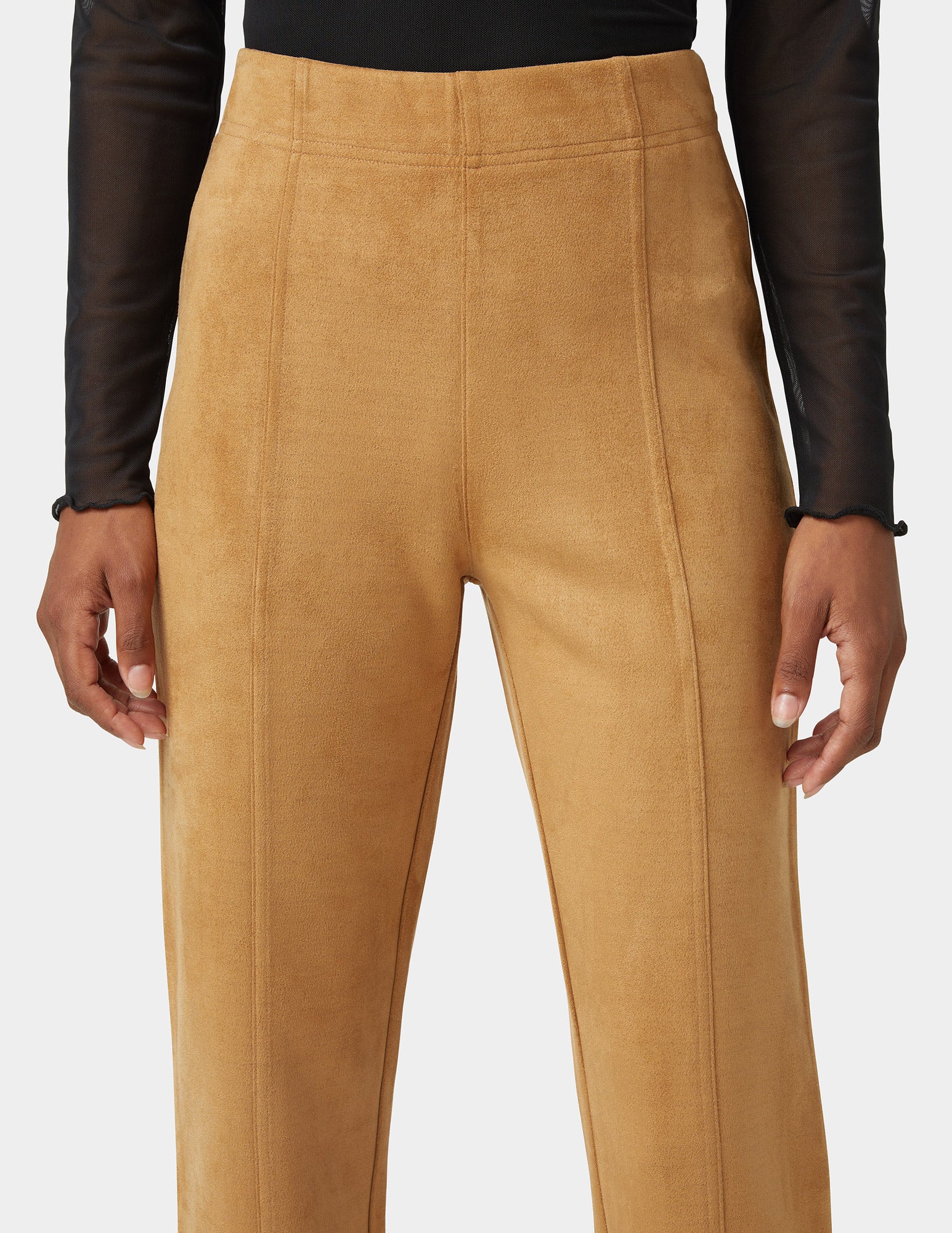 Hi-Rise Suede Straight Legging 4 Hi-Rise Suede Straight Legging
