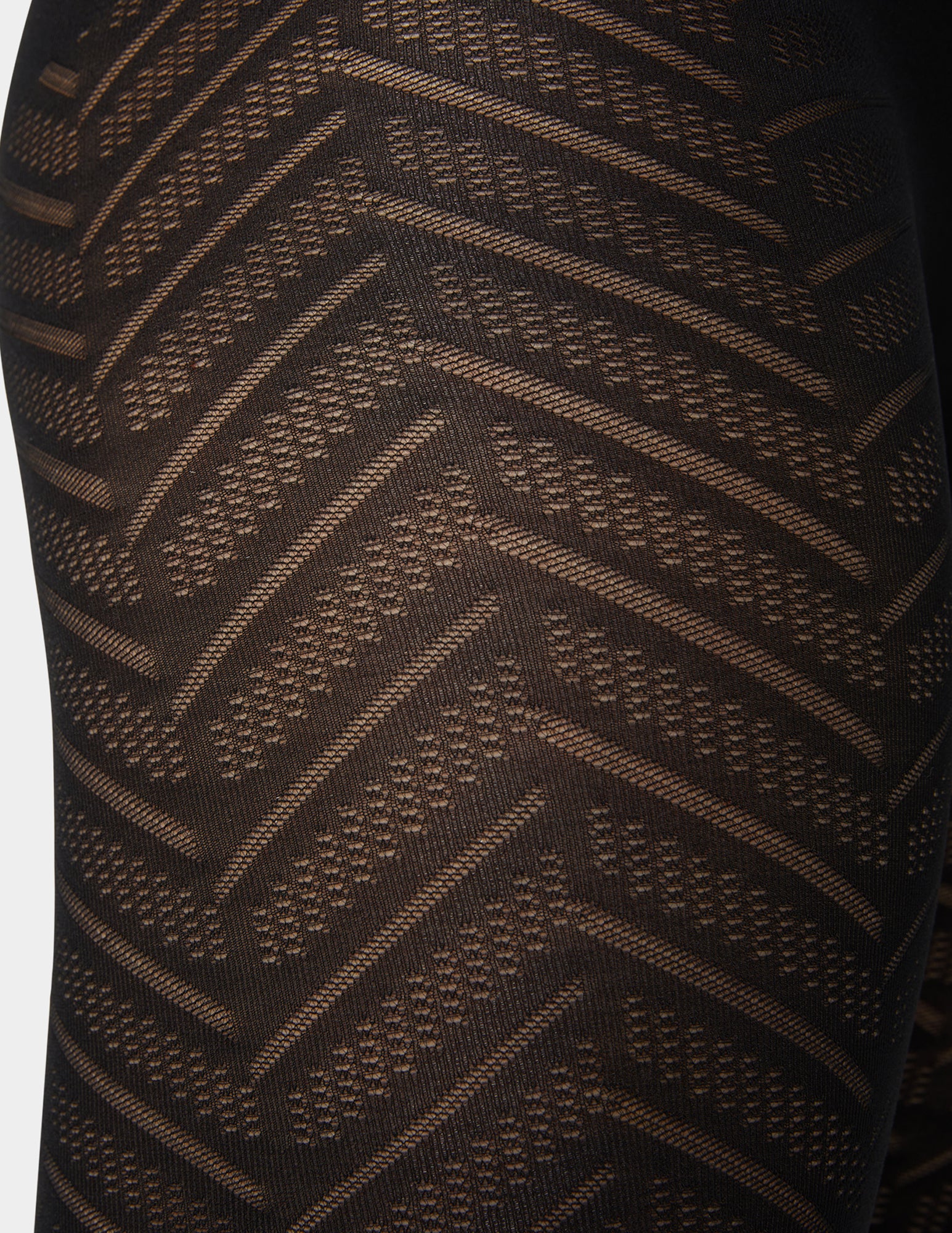 Opaque Chevron Tight With Control Top