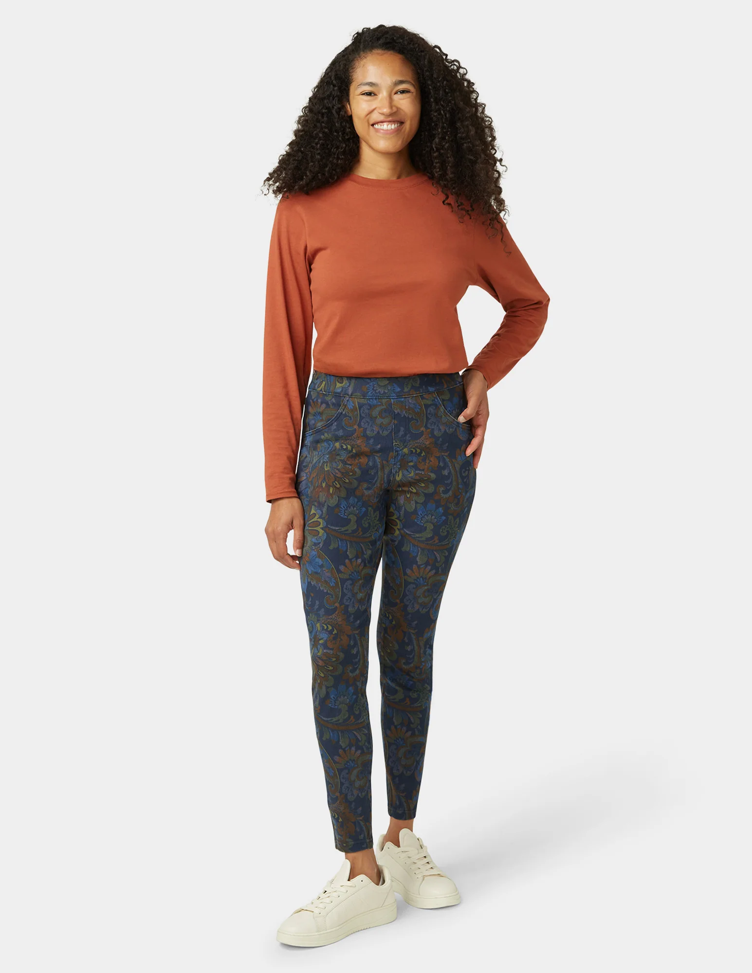 Autumn Paisley Denim Legging