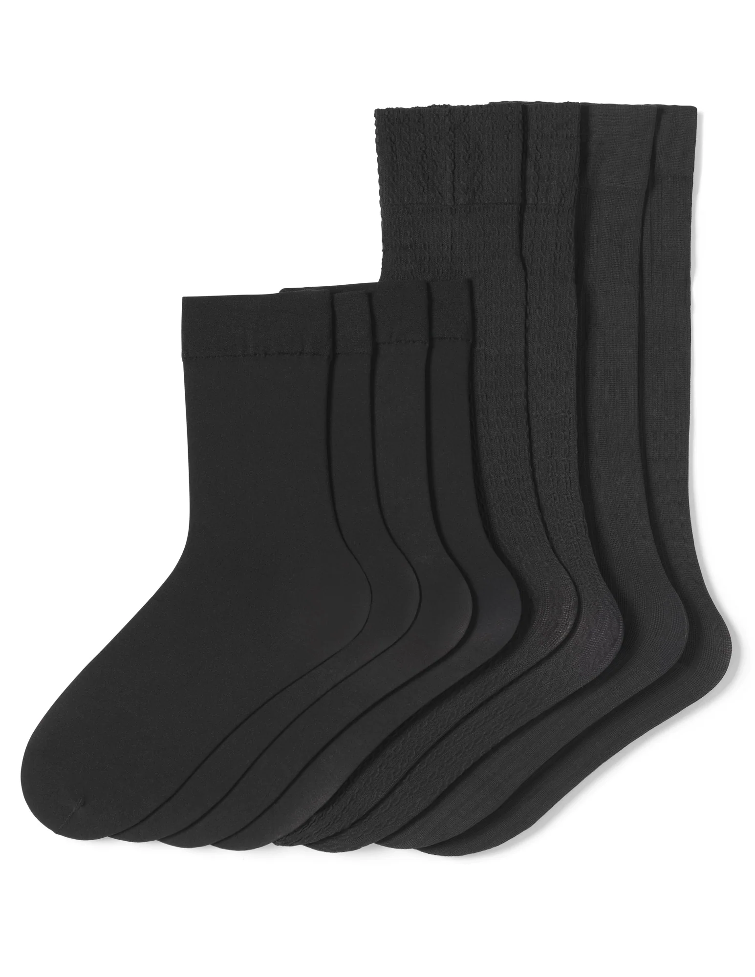 Cable/Rib/Opaque Assorted Knee Hi 4 Pair Pack