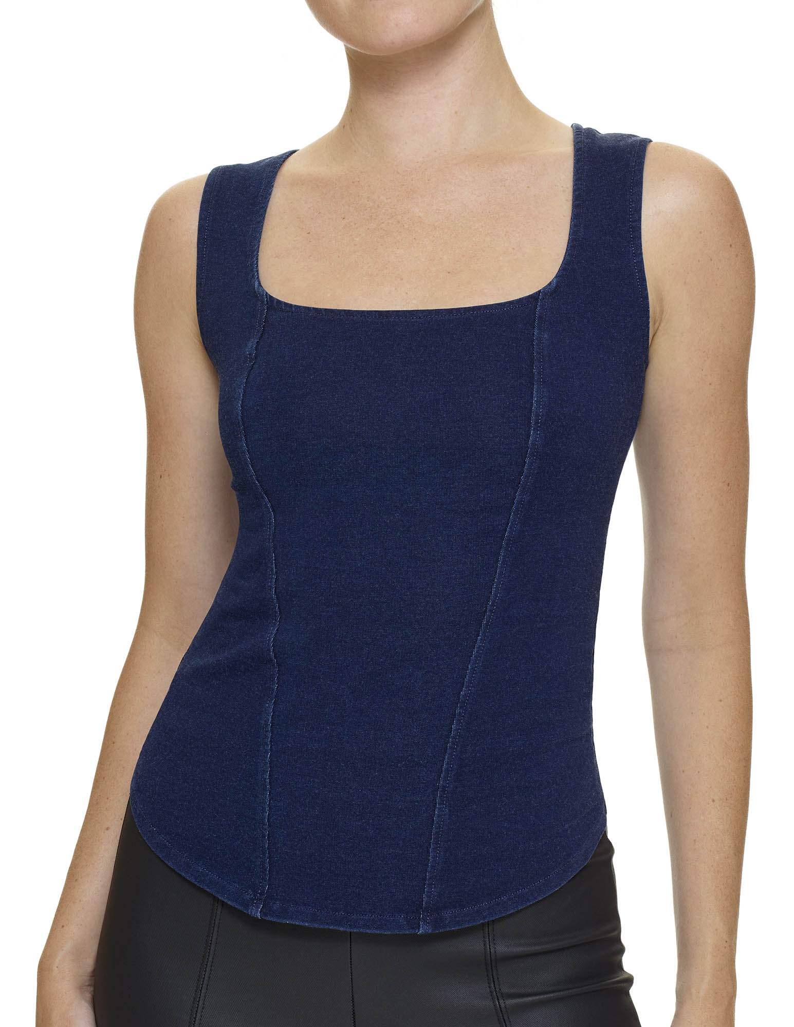 Denim Contour Tank